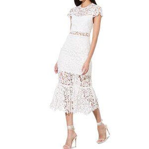 Alice and Olivia Clover Open Back Lace Dress
